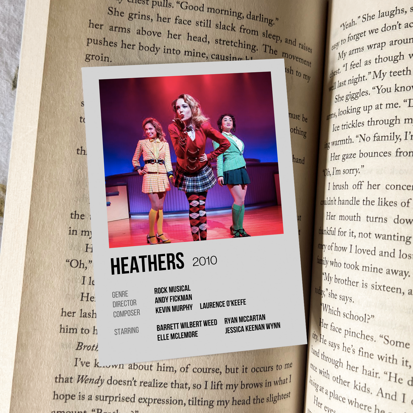 Heathers Musical Poster Bookmark