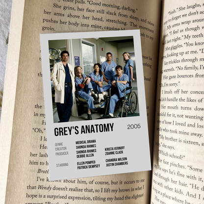 Grey's Anatomy TV Poster Bookmark